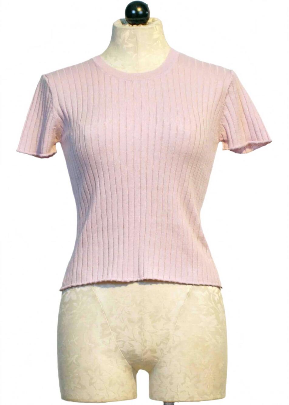 NEW COLORUSH women's maria rib tee in lychee
